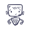 Icon Roboter freundlich lächelnd