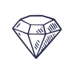 Icon geschliffener Diamant