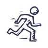 Icon rennende Person