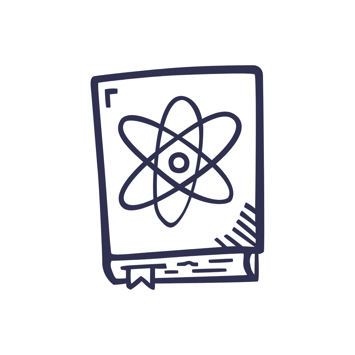 Ein Aufkleber mit einem Atomsymbol darauf.